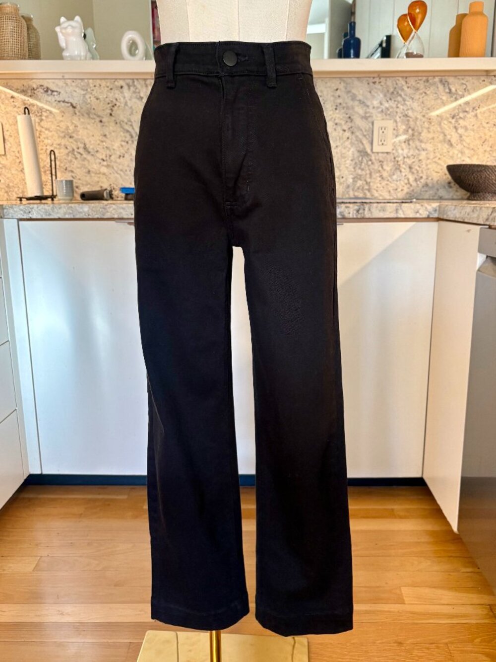 Everlane The Straight-Leg Crop Pant Black - Size 2